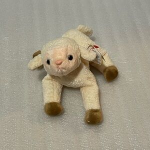 Ty Cream and Brown Stuffed Lamb “Ewey”